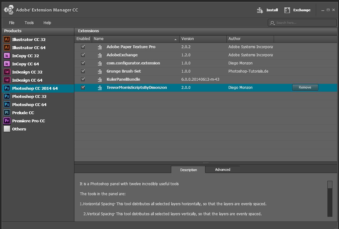 (2014) Extensions greyed out, extension Adobe Community